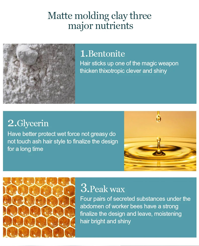 Men’s Matte Hair Clay – Smooth & Flexible Hold