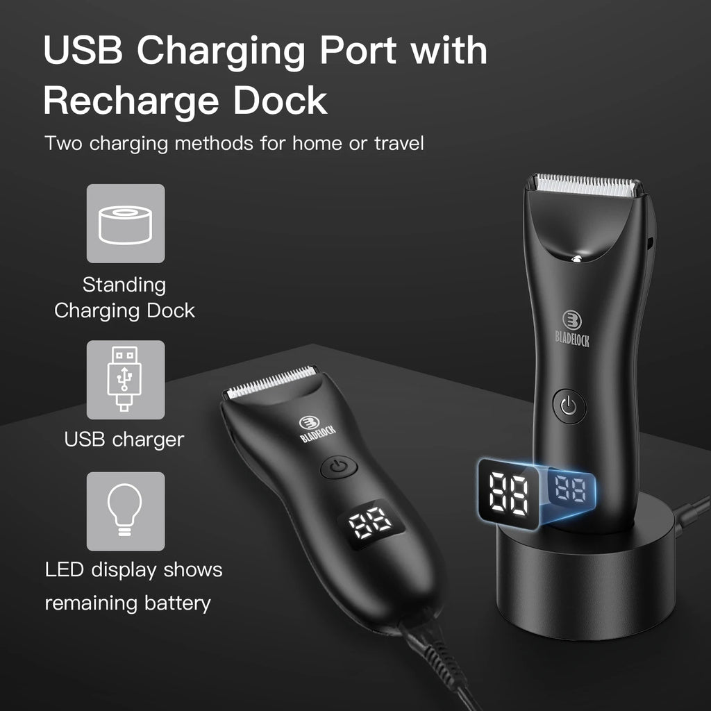 Men’s Body Grooming Trimmer – Rechargeable Clippere Ceramic Trimmer Bikini Epilator