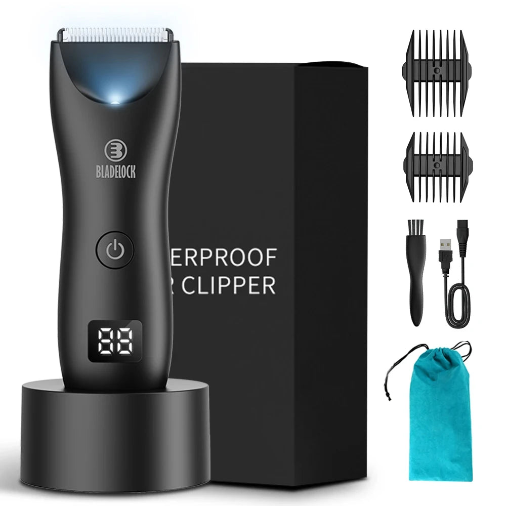 Men’s Body Grooming Trimmer – Rechargeable Clippere Ceramic Trimmer Bikini Epilator