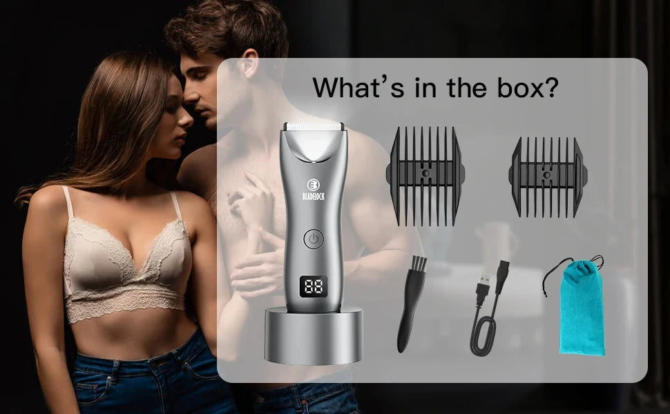 Men’s Body Grooming Trimmer – Rechargeable Clippere Ceramic Trimmer Bikini Epilator