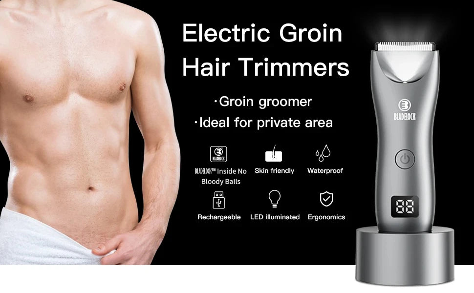 Men’s Body Grooming Trimmer – Rechargeable Clippere Ceramic Trimmer Bikini Epilator